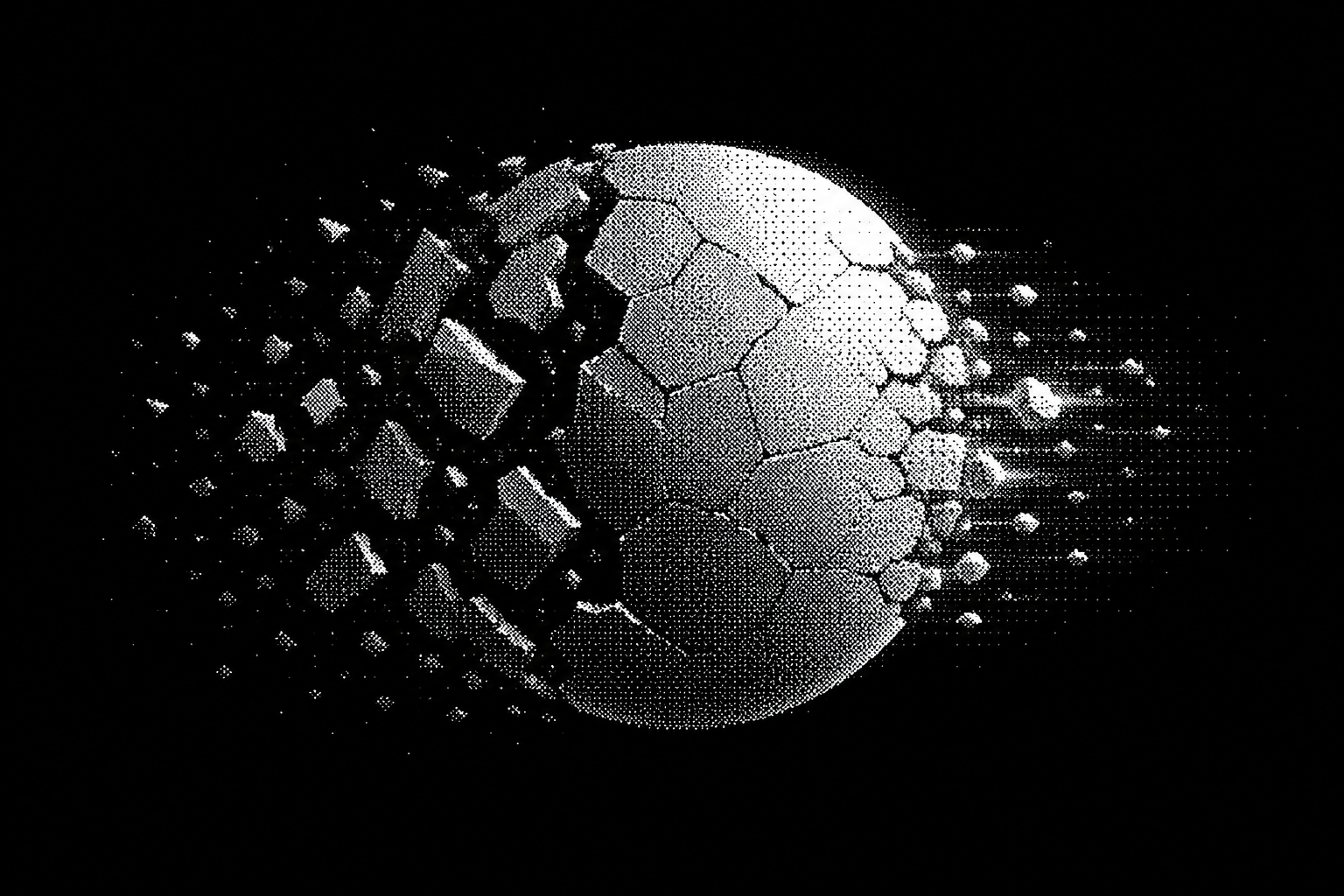 A dithered cracked sphere reforming